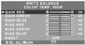 NEC PlasmaSync 42XM4 - Adjusting the color to the desired level - 1