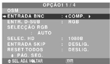 NEC PlasmaSync 42XM4 - Configurar os conectores BNC - 1