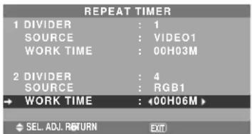 NEC PlasmaSync 42XM4 - REPEAT TIMER - 1