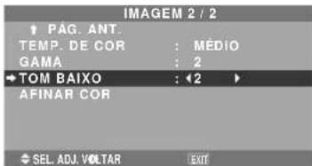 NEC PlasmaSync 42XM4 - Fazer os ajustes de tom baixo - 1
