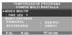 NEC PlasmaSync 42XM4 - Para ajustar MULTI INPUT - 2