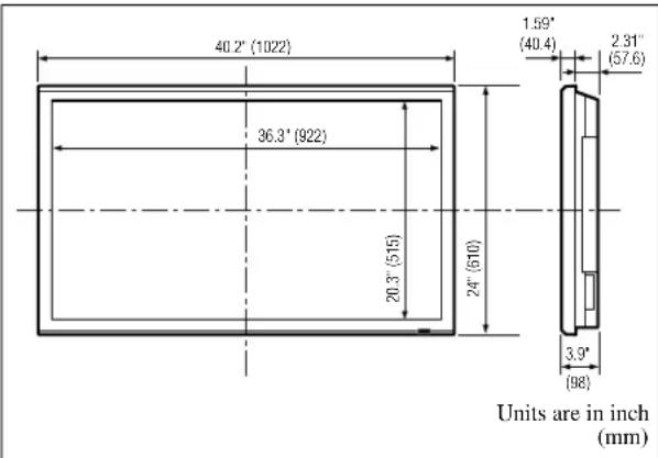 NEC PlasmaSync 42XM4 - NOTE: - 1