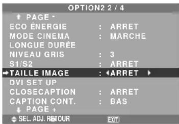 NEC PlasmaSync 42XM4 - Réglage du format image pour les signaux d'entrée RGB - 1