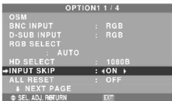 NEC PlasmaSync 42XM4 - Setting the Input Skip - 1