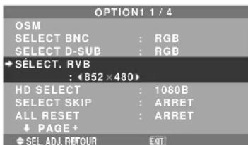NEC PlasmaSync 42XM4 - Réglage d'une image d'ordinateur vers l'écran de sélection de RGB correct - 1