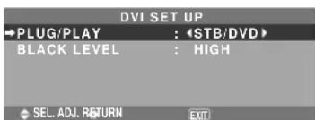 NEC PlasmaSync 42XM4 - Setting the signal and black level for DVI signal - 1