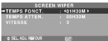 NEC PlasmaSync 42XM4 - Réglage de la durée de SCREEN WIPER - 1
