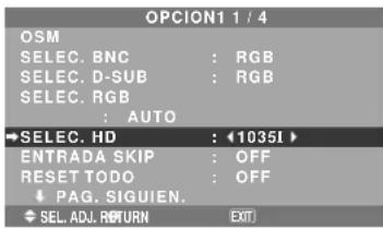 NEC PlasmaSync 42XM4 - Ajuste de una imagen de alta definición para que se adecue al tamaño de la pantalla - 1