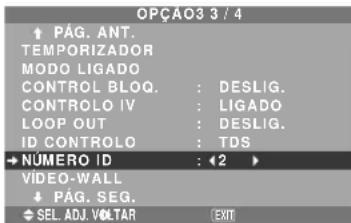 NEC PlasmaSync 42XM4 - ■ Definir ID CONTROLO - 1