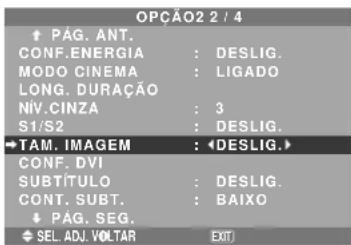 NEC PlasmaSync 42XM4 - Definir o tamanho da imagem para sinais de entrada RGB - 1