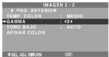 NEC PlasmaSync 50XM5 - Cambio de la curva gamma - 1