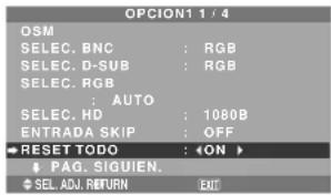 NEC PlasmaSync 50XM5 - Preajuste a los valores por defecto - 1