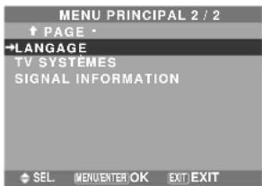 NEC PlasmaSync 50XM5 - Opérations de menu - 3