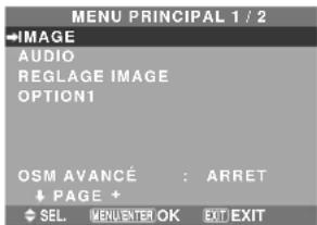 NEC PlasmaSync 50XM5 - Opérations de menu - 2
