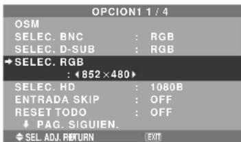 NEC PlasmaSync 50XM5 - Ajuste de una imagen de ordenador a la pantalla de selección RGB correcta - 1