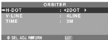 NEC PlasmaSync 50XM5 - Adjust the ORBITER function manually - 1