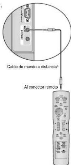 NEC PlasmaSync 50XM5 - Utilización del modo de mando a distancia con conexión de cable - 1