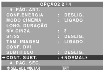 NEC PlasmaSync 50XM5 - Definir o contraste do subtítulo - 1