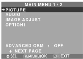 NEC PlasmaSync 50XM5 - Menu Operations - 2