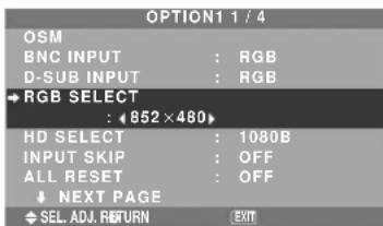 NEC PlasmaSync 50XM5 - Setting a computer image to the correct RGB select screen - 1