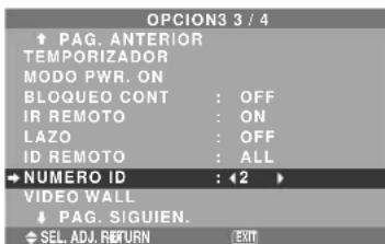 NEC PlasmaSync 50XM5 - Ajuste del número de identificación - 1