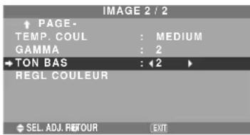 NEC PlasmaSync 50XM5 - Réglages des tons bas - 1