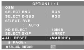 NEC PlasmaSync 50XM5 - Restauration des valeurs par défaut - 1