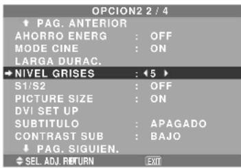 NEC PlasmaSync 50XM5 - Ajuste de la visualización en pantalla - 1