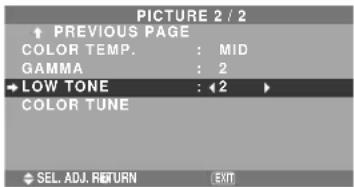 NEC PlasmaSync 50XM5 - Making the Low Tone adjustments - 1