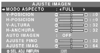 NEC PlasmaSync 61XM4 - ■ Cuando “AUTO IMAGEN” está ajustado a “OFF” (desactivado) - 1