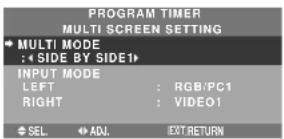NEC PlasmaSync 61XM4 - ■ To set MULTI INPUT - 3