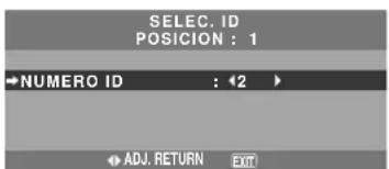 NEC PlasmaSync 61XM4 - ■ Cuando se haya ajustado el NUMERO ID - 1