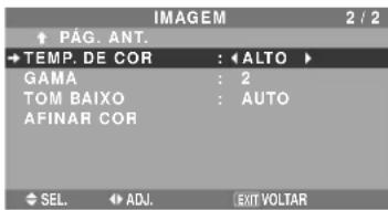 NEC PlasmaSync 61XM4 - Ajustar a temperatura da cor - 1