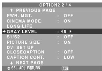 NEC PlasmaSync 61XM4 - Setting the gray level for the sides of the screen - 1