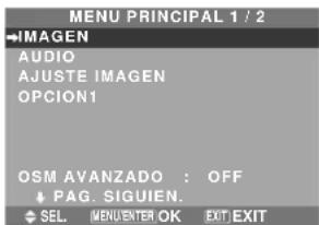 NEC PlasmaSync 61XM4 - Funciones de Menú - 2