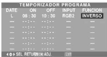 NEC PlasmaSync 61XM4 - TEMPORIZADOR PROGRAMA - 1