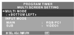 NEC PlasmaSync 61XM4 - ■ To set MULTI INPUT - 2