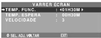 NEC PlasmaSync 61XM4 - Definir o tempo para VARRER ÉCRAN - 1