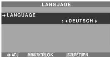 NEC PlasmaSync 61XM4 - Language Settings Menu Setting the language for the menus - 1