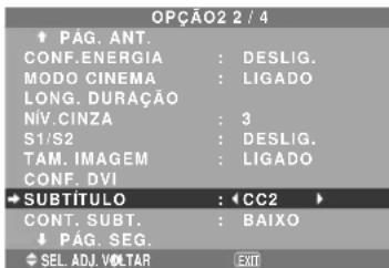 NEC PlasmaSync 61XM4 - Definir Subtítulo - 1