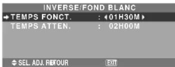 NEC PlasmaSync 61XM4 - Réglage de la durée d'inverse/fond BLANC - 1