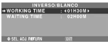 NEC PlasmaSync 61XM4 - Ajuste del tiempo para INVERSO/BLANCO - 1