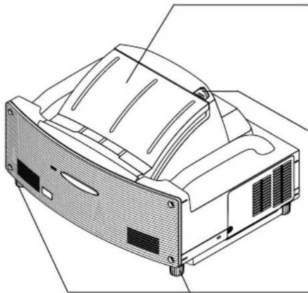 NEC WT600 - Teilebezeichnungen des Projektors - 1