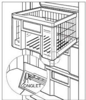 Sub-Zero CL4250SO - Pour installer un panier du congelateur (les modèles tout congélateur et côte à côte): - 1
