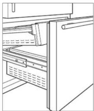 Sub-Zero CL4250SO - Pour installer les paniers du congelateur (modèle à congelateur inférieur): - 1