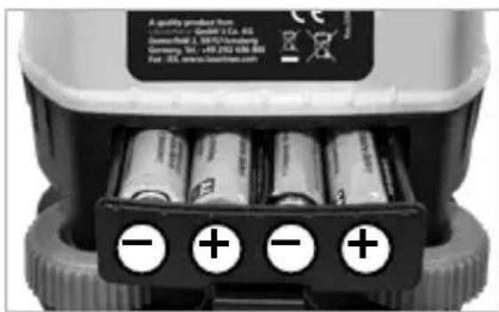 Laserliner SensoCommander - Insertar las pilas - 1