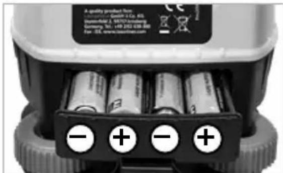 Laserliner SensoCommander - Isætning af batterier - 1