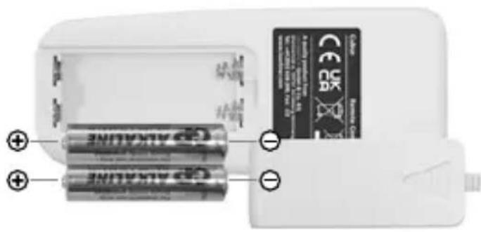Laserliner Cubus G 110 S - Установка батарей при дистанционном управлении - 1