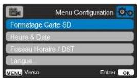 NEXT BASE 222G - Options du menu configuration - 1