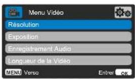 NEXT BASE 222G - Options du menu vidéo - 1